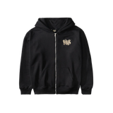 HRS "HONOR THE GRIND" ZIP HOODIE - BLACK